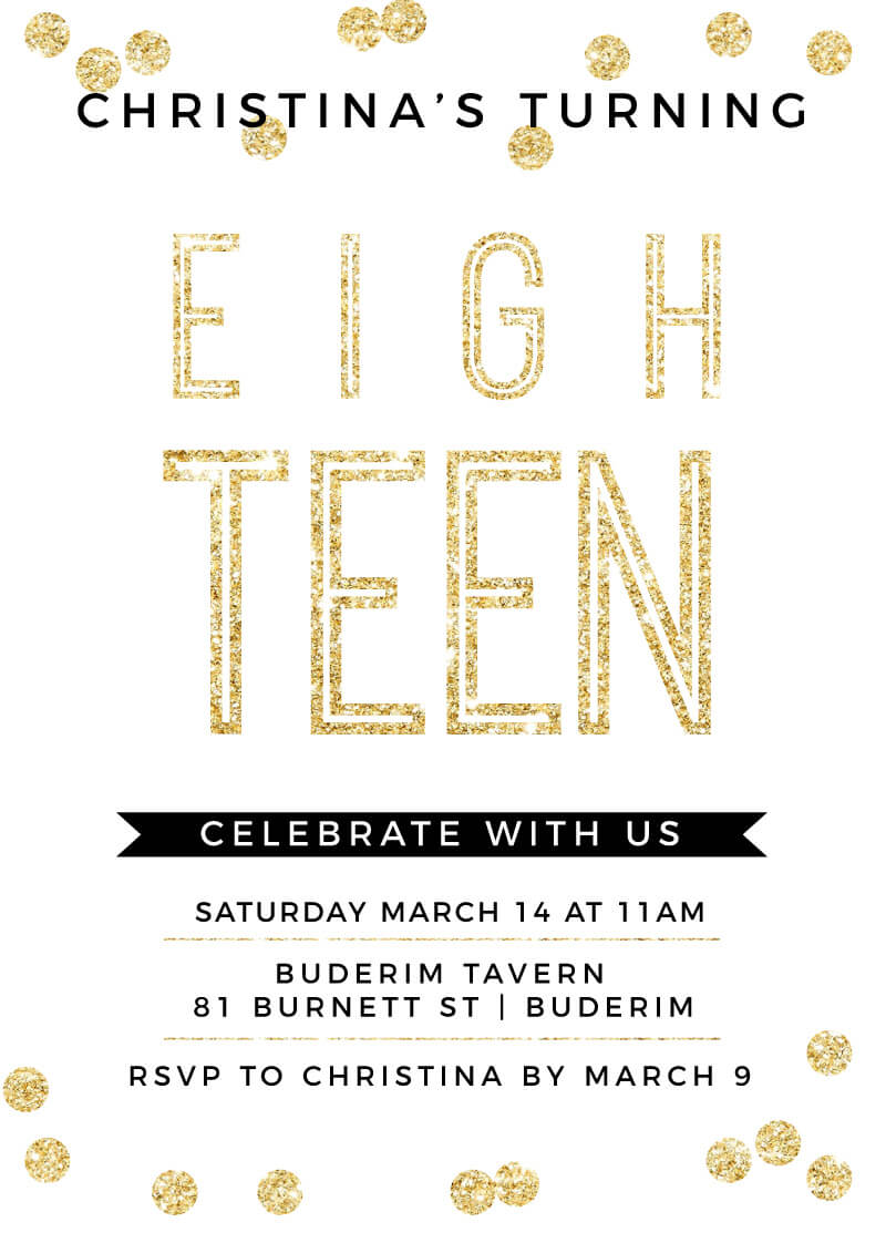 An Event Worth Celebrating Birthday Invitations - Metallic Prints design preview