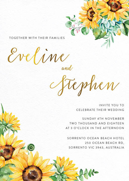 Sunflower invitations deals