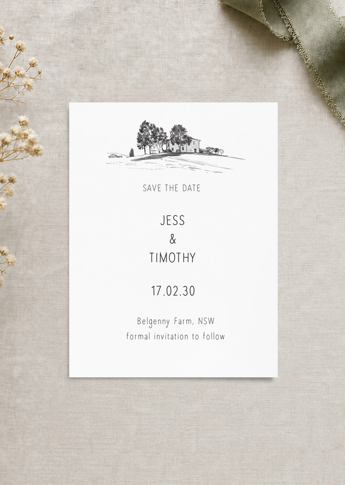 Farmyard Portrait - Save The Date