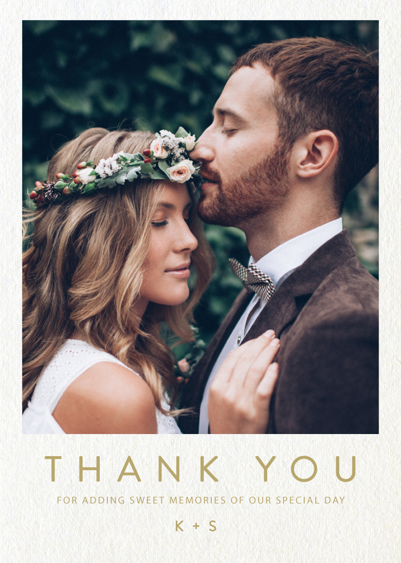 Sweet Tropical Wedding Thank You Cards - Foil Stamp design preview