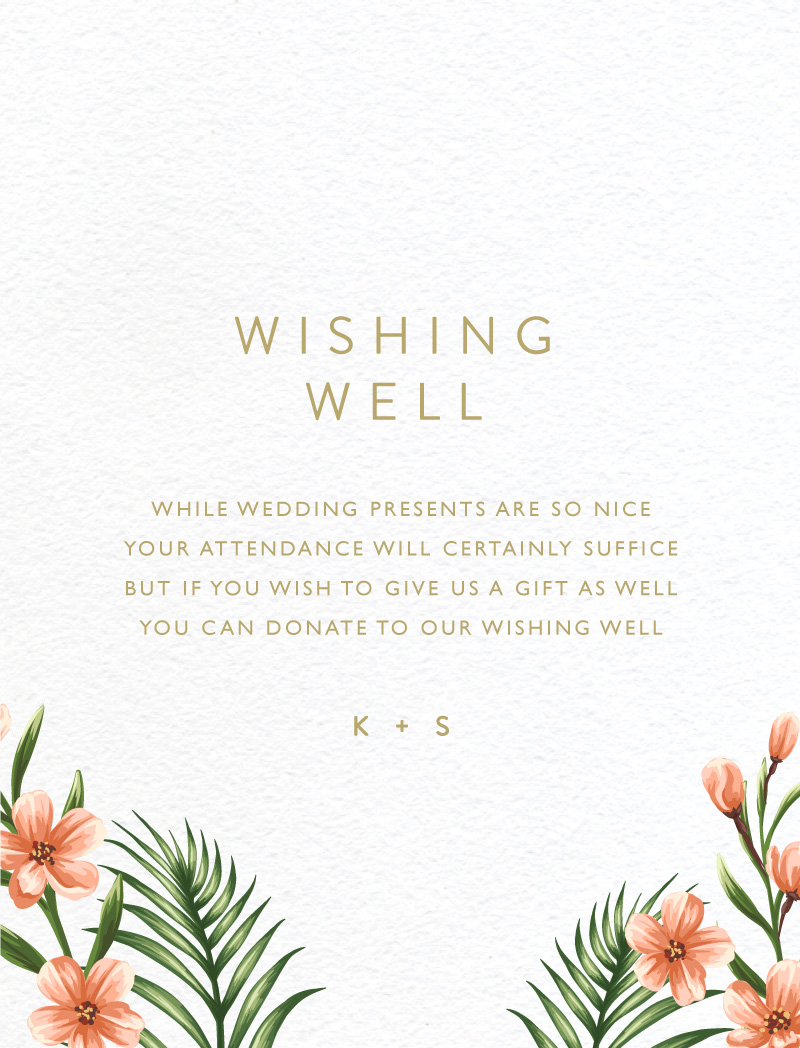 Sweet Tropical Wishing Well - Foil Stamp design preview