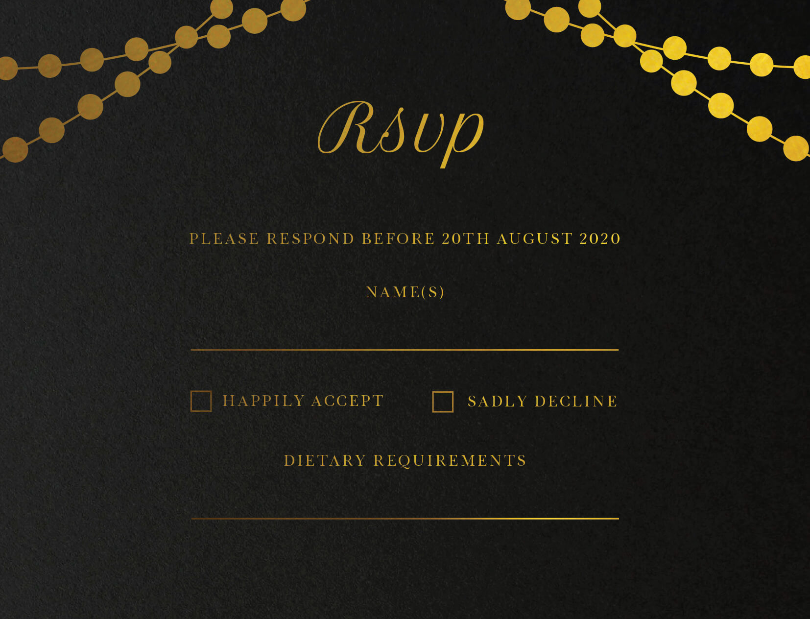 Rustic Twinkle - RSVP Cards