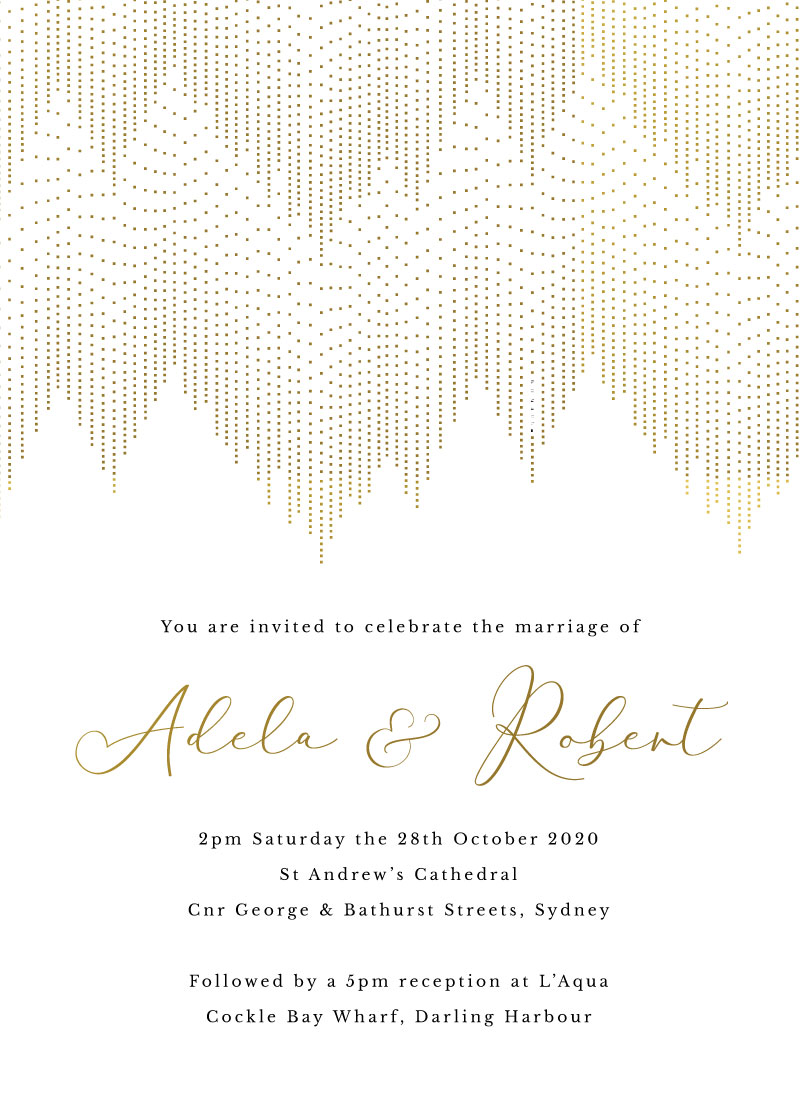Gold Dust - Wedding Invitations