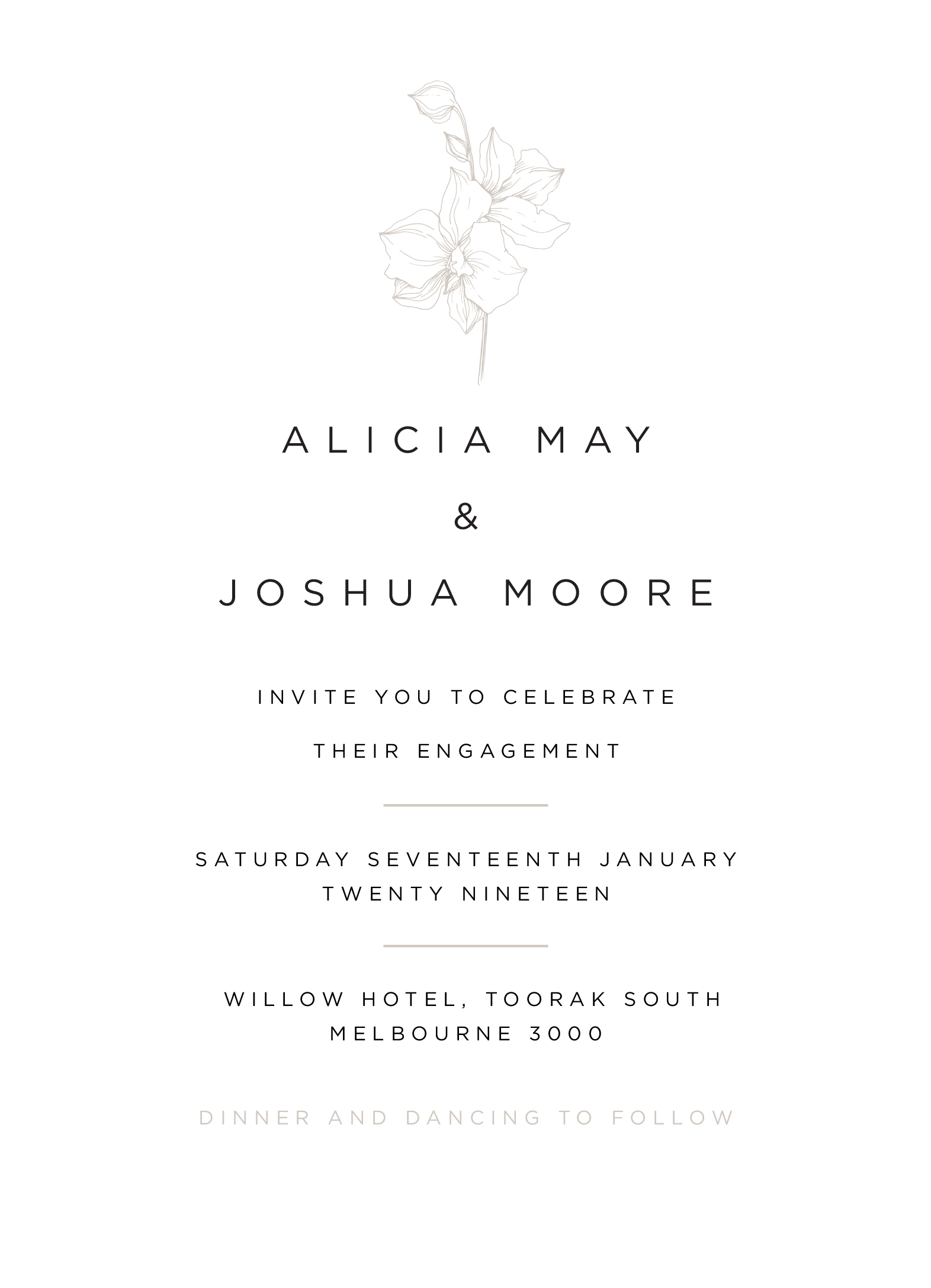 Sophia Kaplan Engagement Invitations - Digital Printing design preview