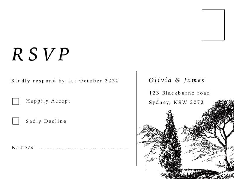 Love Land RSVP Cards - Digital Printing design preview