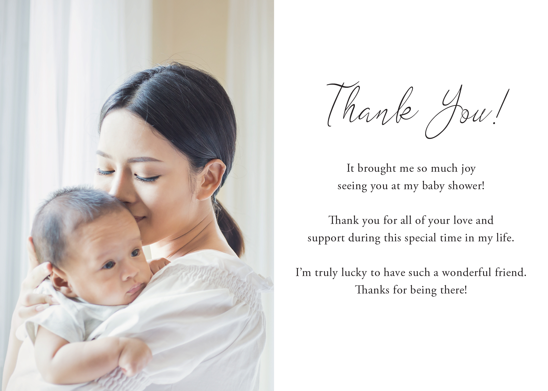 Hazel Nuzzle Baby Shower Thank You Cards - Digital Printing design preview