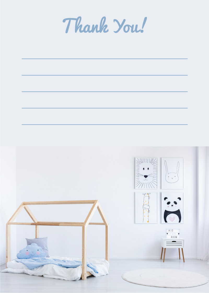 Playroom Baby Shower Thank You Cards - Digital Printing design preview