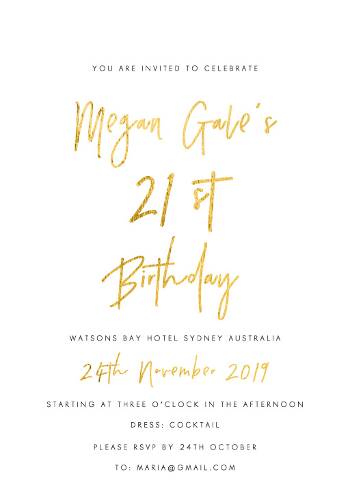 Clair De Lune - Birthday Invitations