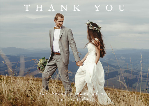 Luna wedding thank you card design from Paperlust.