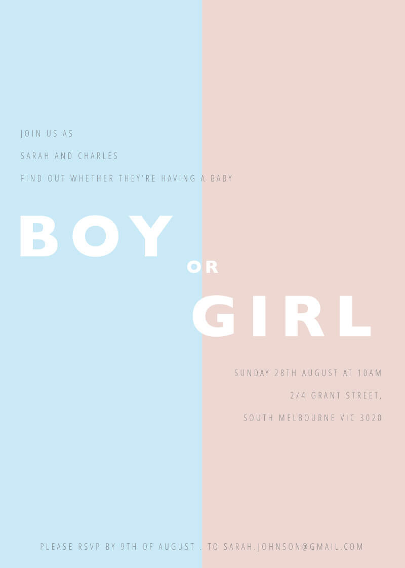 Boy or Girl - Baby Shower Invitations