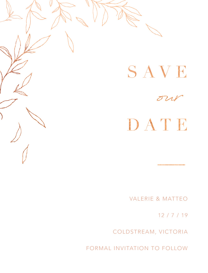 Modern Simplicity Save The Date - Flat Foil design preview