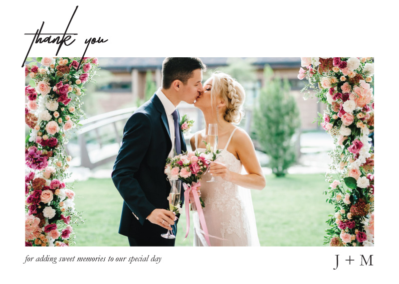 The BWM Wedding Thank You Cards - Digital Printing design preview