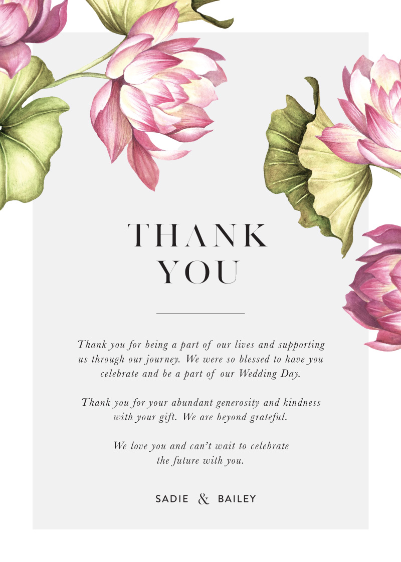 Tropical Oasis Wedding Thank You Cards - Digital Printing design preview