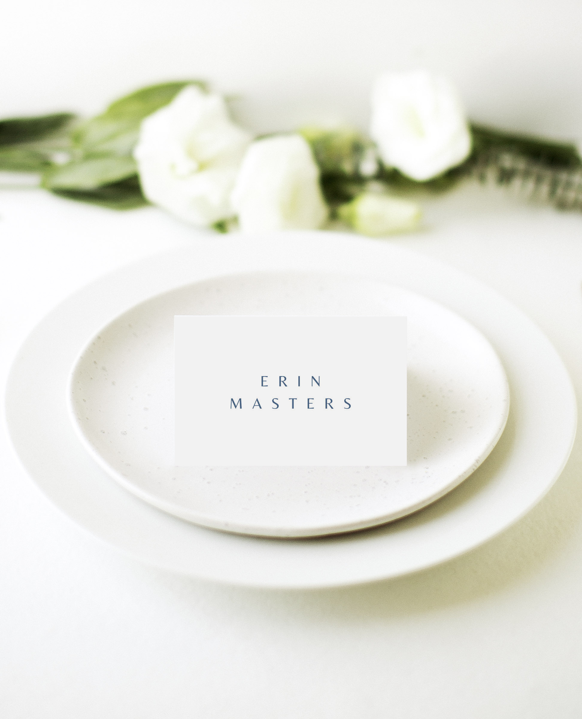 Deep Blue Wedding Place Cards - Digital Printing design preview