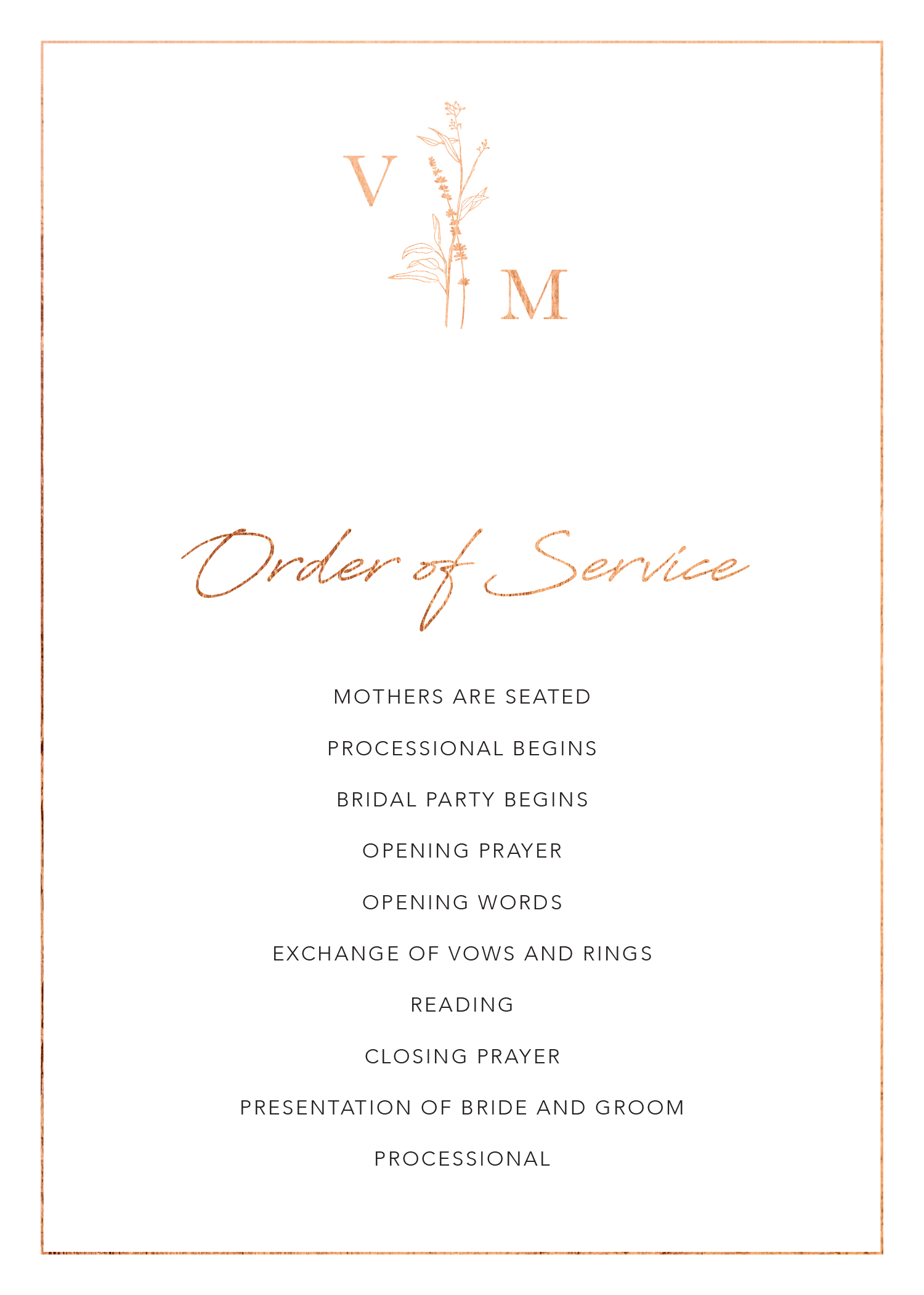 Dark Romance Wedding Programs - Flat Foil design preview