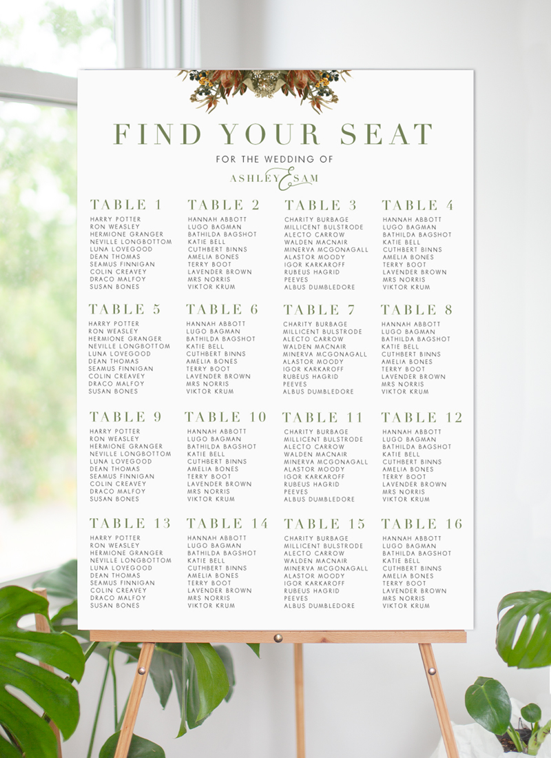A Native Circle Wedding Seating Chart - Digital Printing design preview