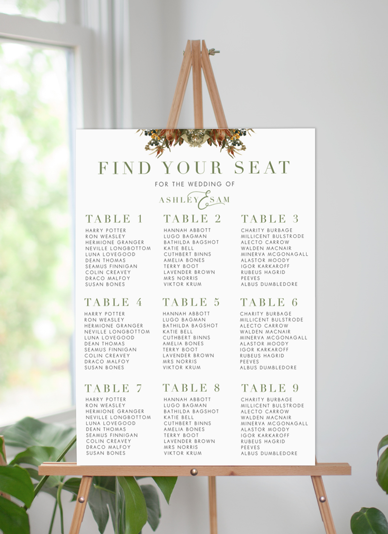 A Native Circle Wedding Seating Chart - Digital Printing design preview