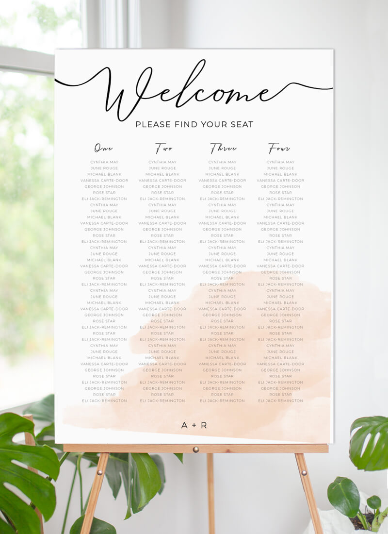 Rosey - Wedding Seating Chart