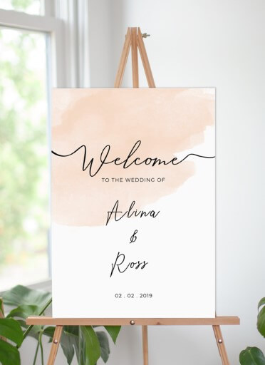 The Rosey - Wedding Welcome Sign A1/A2 - agrohort.ipb.ac.id