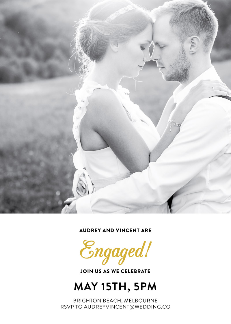 Photocards Engagement Invitations - Digital Printing design preview