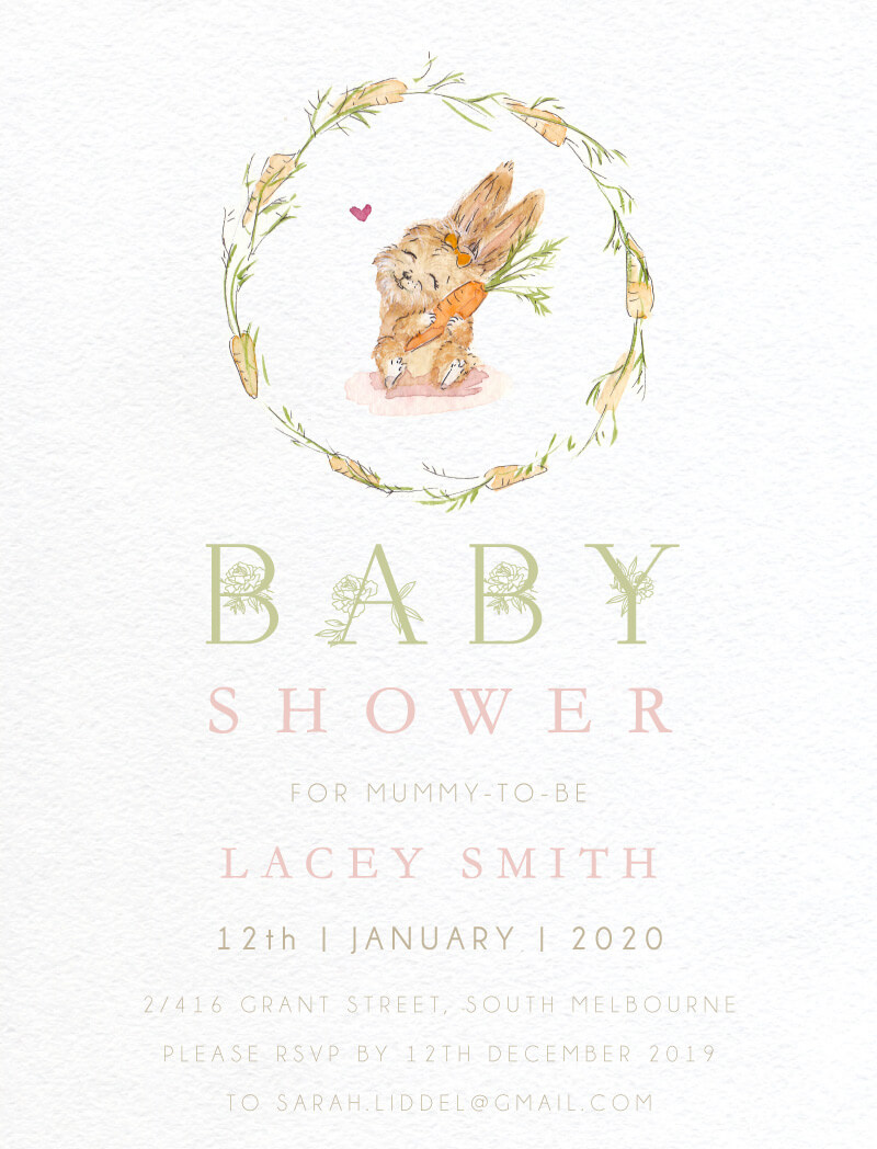 Sarulean Baby Shower Invitations - Digital Printing design preview