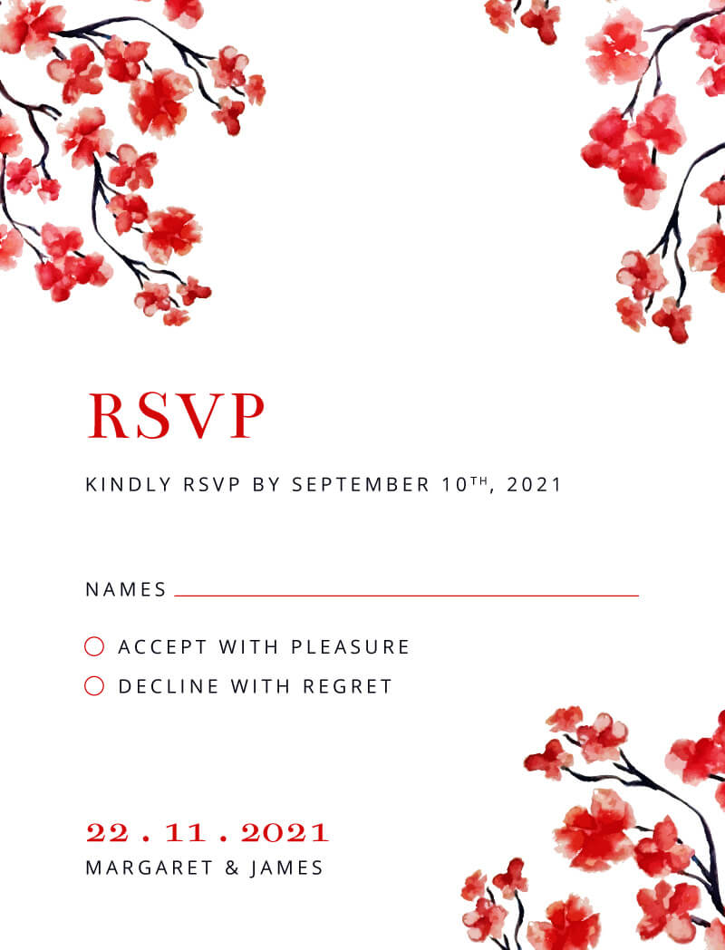 Cherry Blossom - RSVP Cards