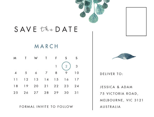 Calendar Save The Date Cards