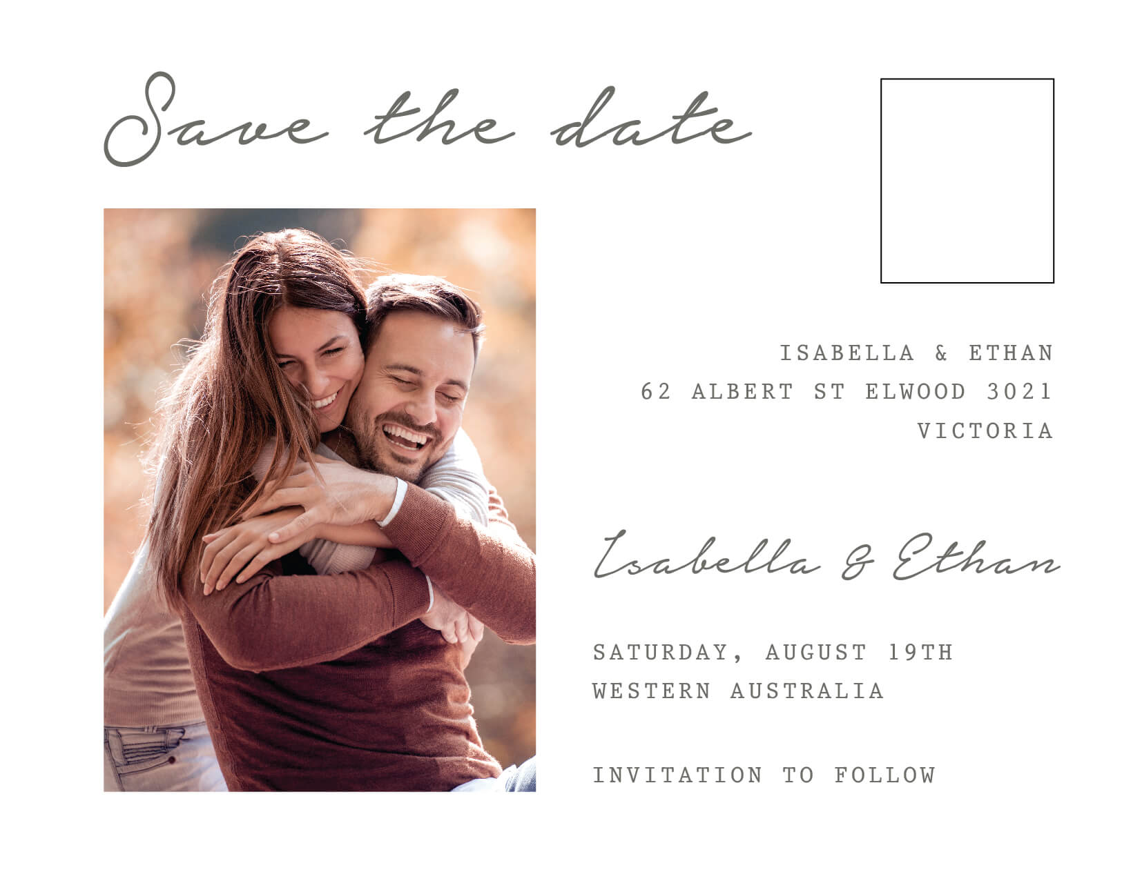 Classic Letter | Digital Printing | Save The Date