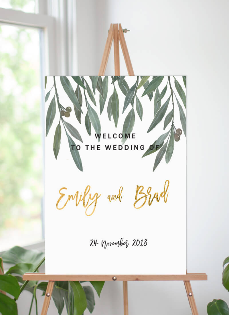 Golden Native Wedding Signs - Vinyl Foil design preview