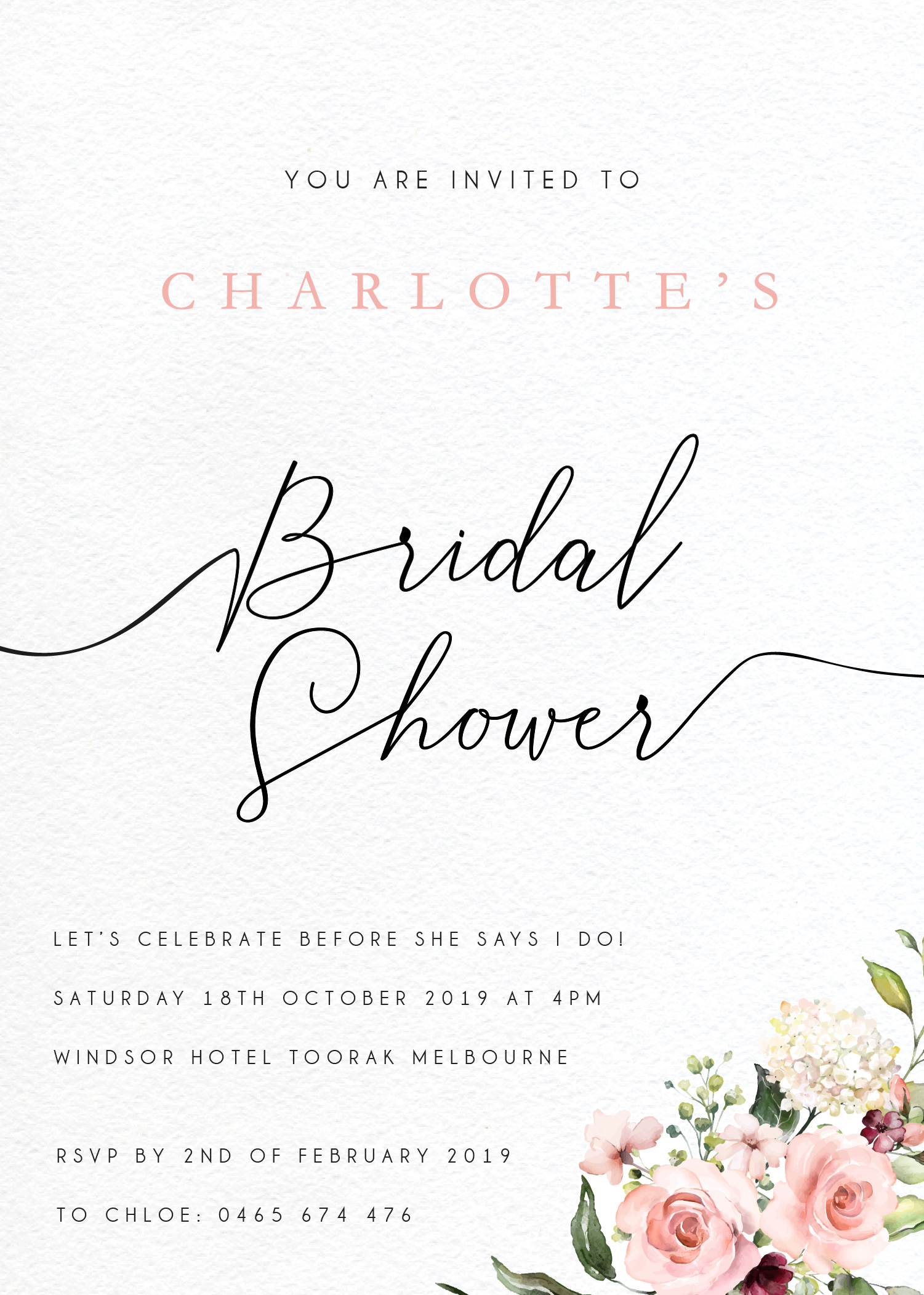 Burnt Butter Cakes - Bridal Shower Invitations