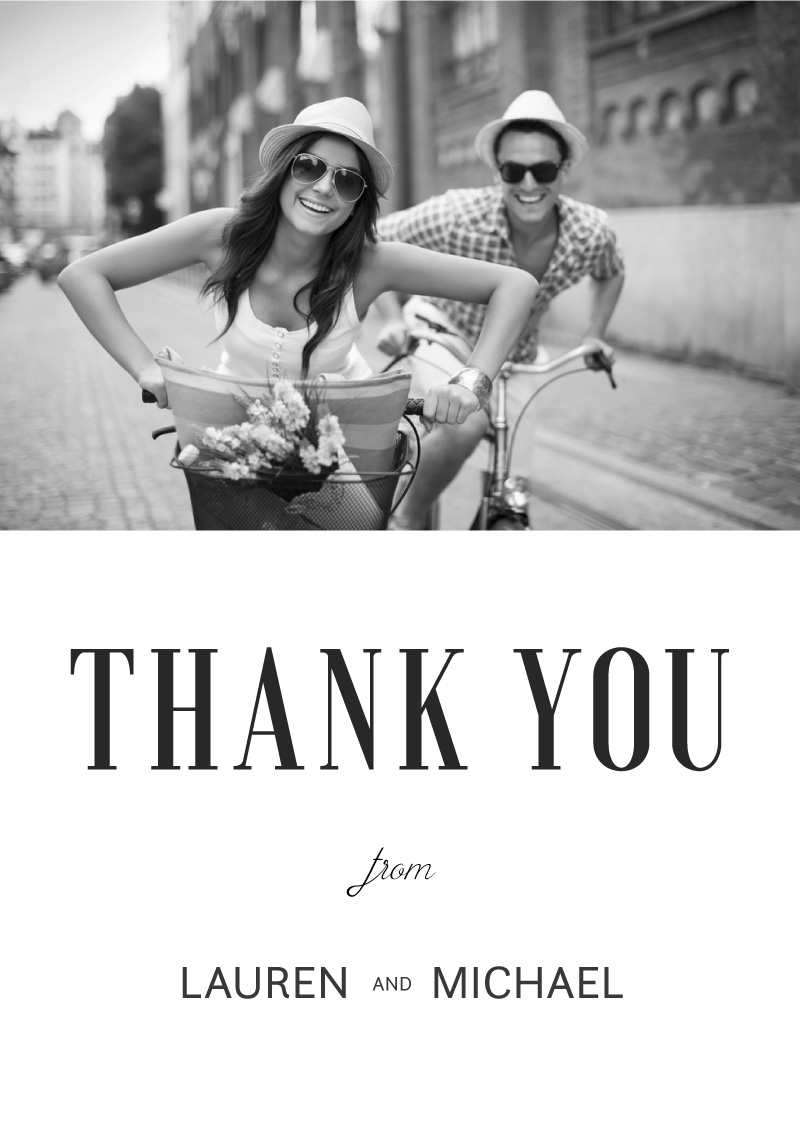 Paper Plane Wedding Thank You Cards - Digital Printing design preview