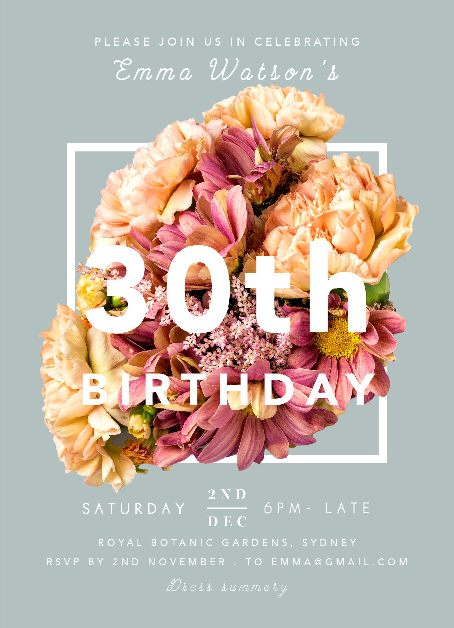 Summer Breeze - Birthday Invitations