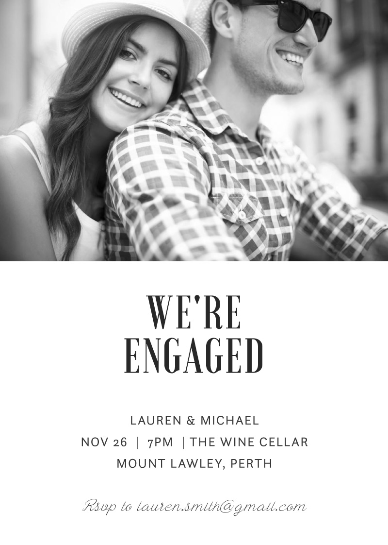 Paper Plane Digital Printing Engagement Invitations