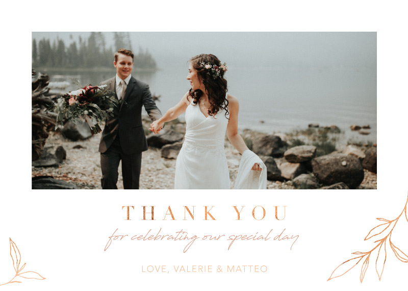 Modern Simplicity Wedding Thank You Cards - Flat Foil design preview