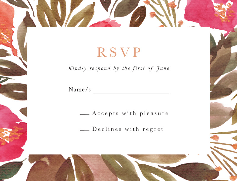 Violet Fall RSVP Cards - Digital Printing design preview