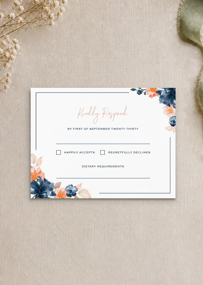 Watercolour Posy - RSVP Cards