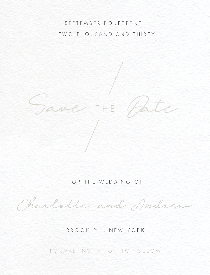 Blanc Mode - Save The Date