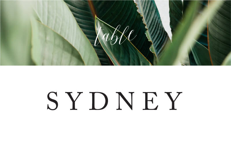Tropical Leaves Table Numbers - Digital Printing design preview