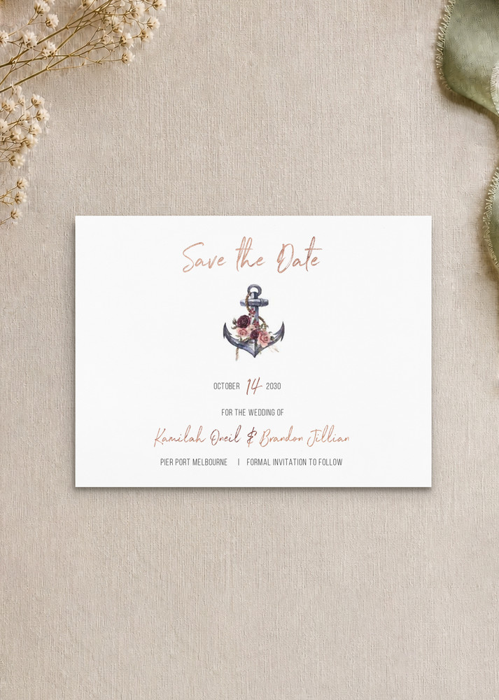 Flower Anchor - Save The Date