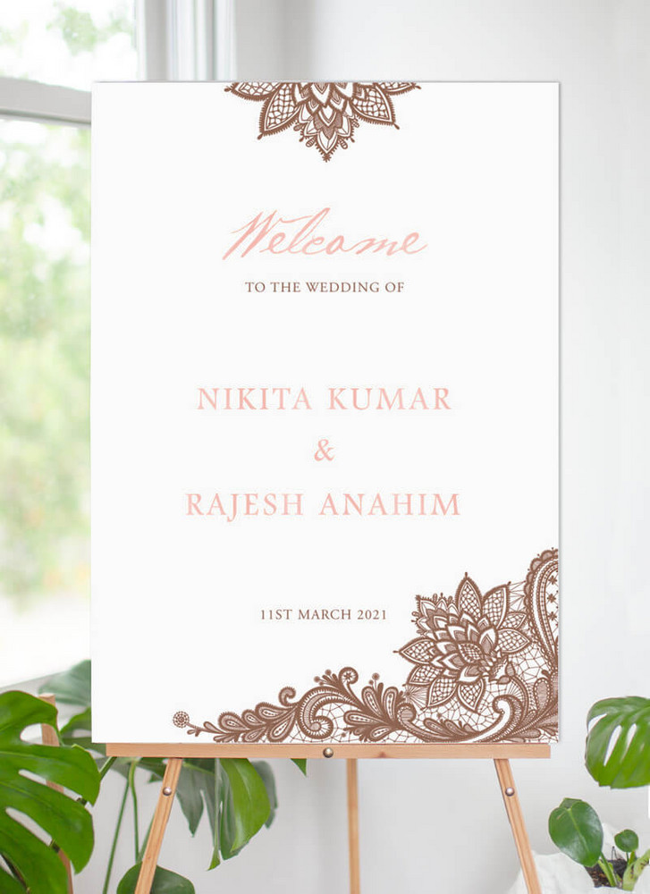 Tirumana Henna Wedding Signs - Vinyl Foil design preview