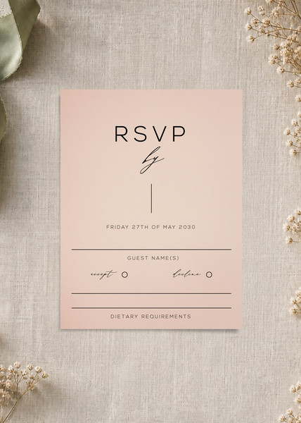 Verde RSVP card design from Paperlust.