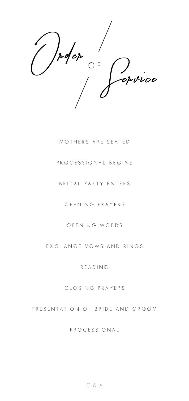 Modern Mode - Wedding Programs