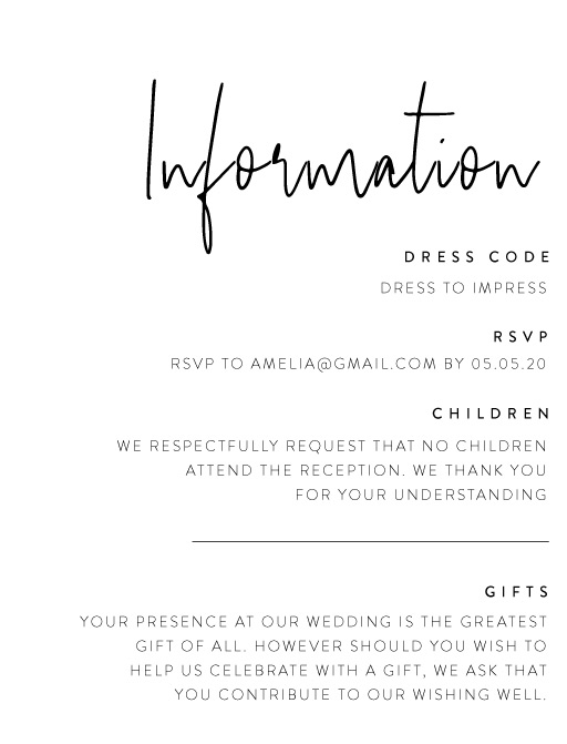 Linear | Digital Printing | Wedding Invitations