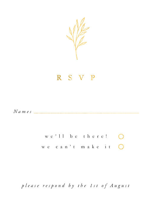 Luna RSVP card design from Paperlust.