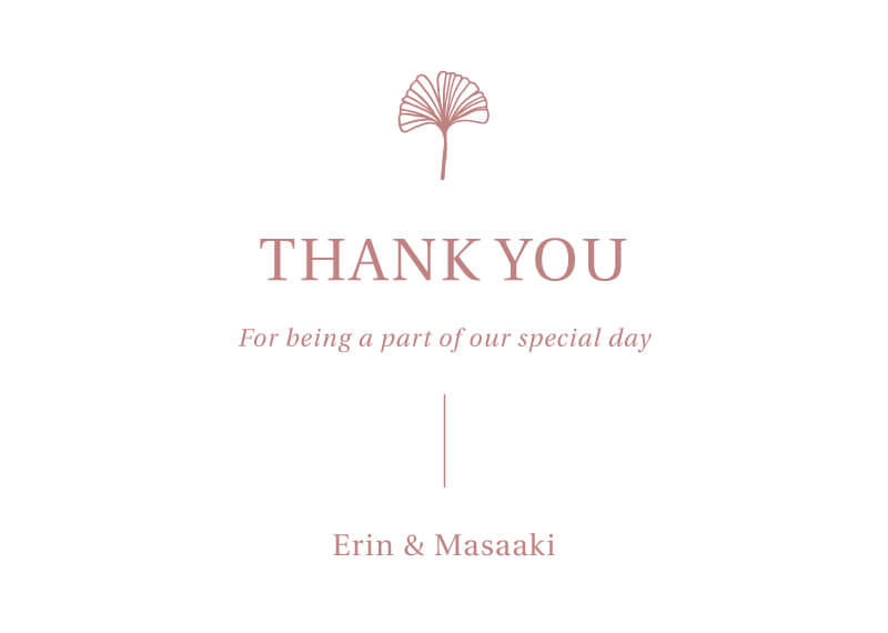 Dancing Ginkgo Wedding Thank You Cards - Digital Printing design preview