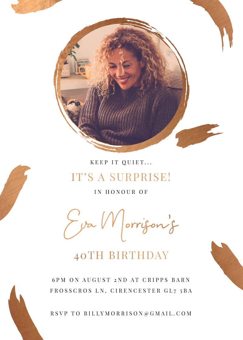 Foil Paint - Birthday Invitations