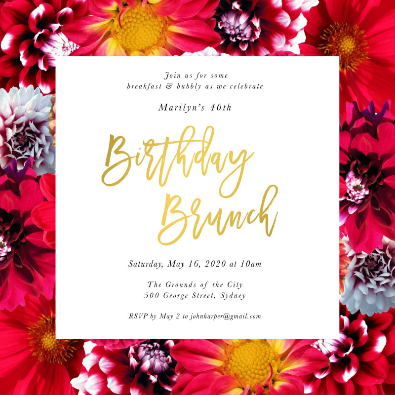 Bloom - Birthday Invitations