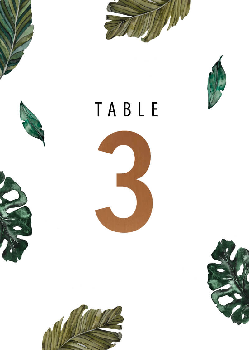 Moody Tropics - Table Numbers