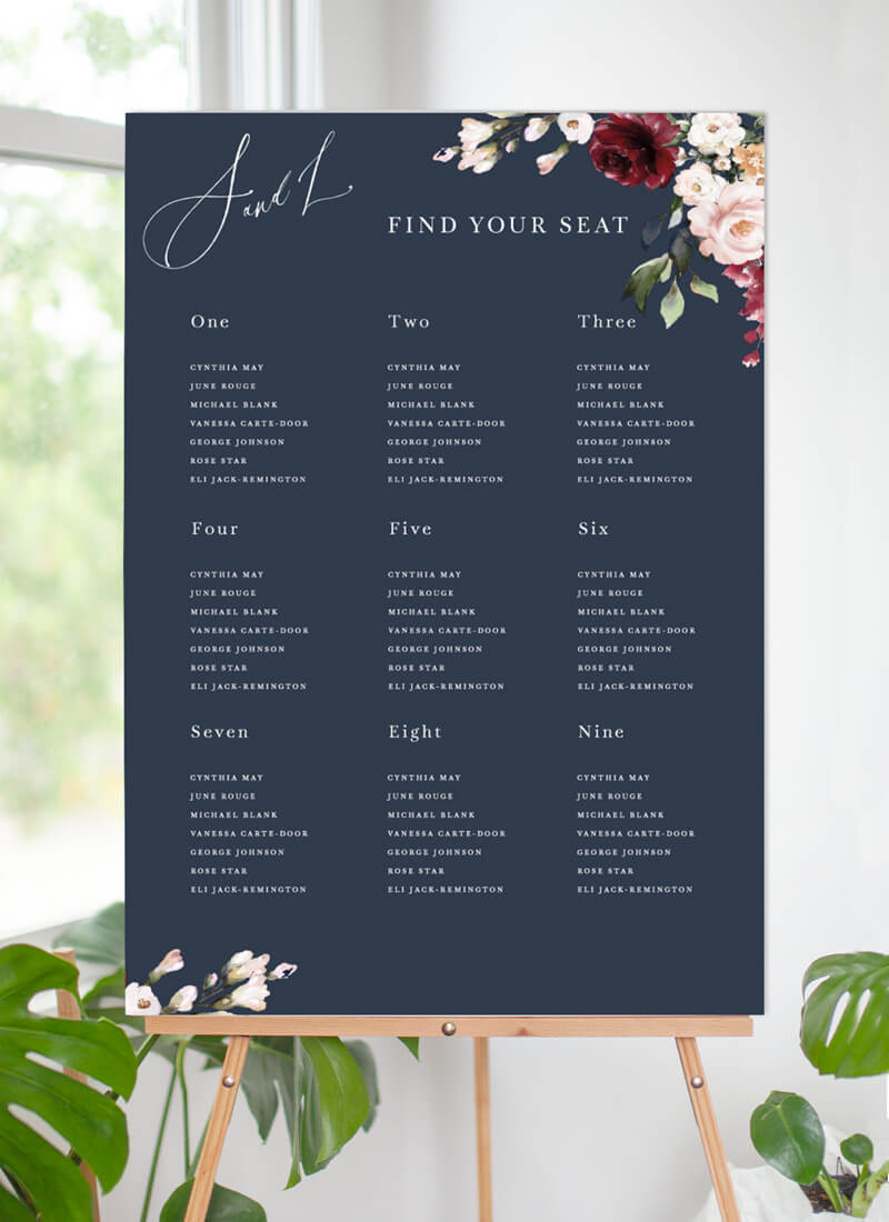 La Butte - Wedding Seating Chart