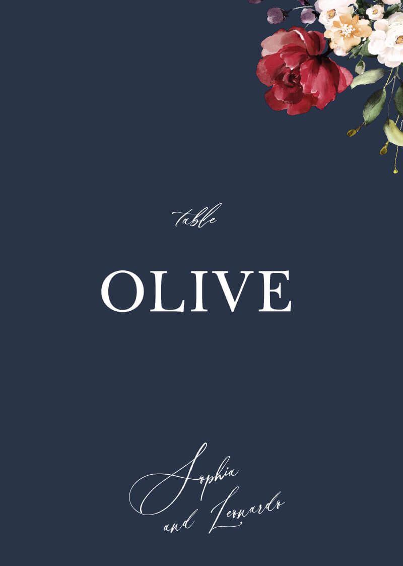 La Butte Table Numbers - Digital Printing design preview